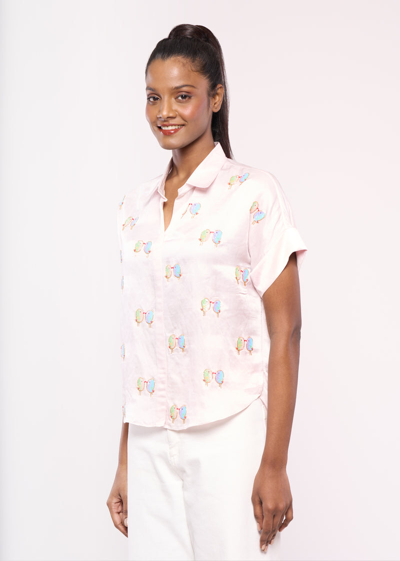 LOVEBIRD BABY PINK SHIRT