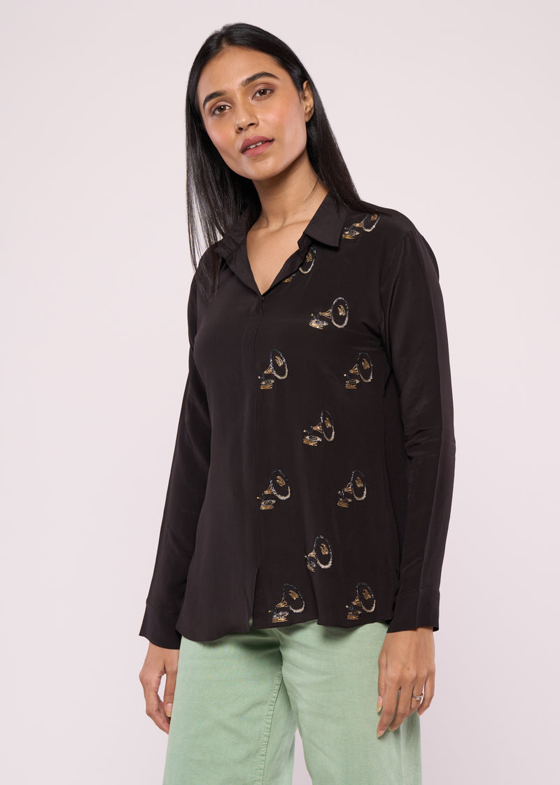 GRAMOPHONE BLACK SHIRT