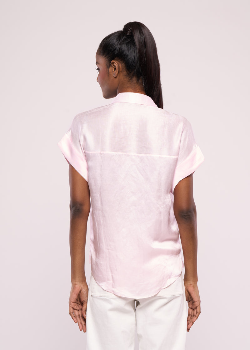 SILLY SILVER BABY PINK SHIRT