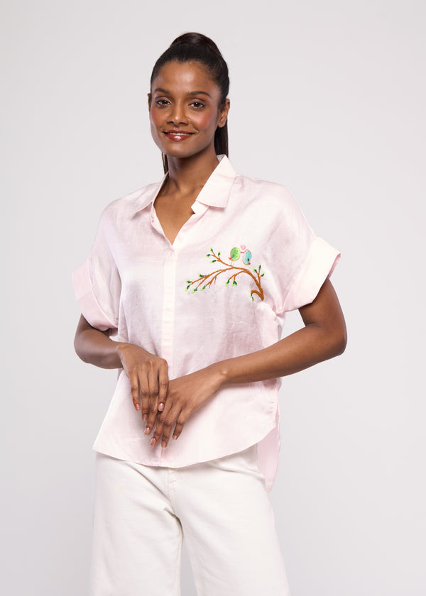 LOVEBIRD BABY PINK SHIRT