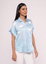 ON CLOUD 9 BLUE SHIRT