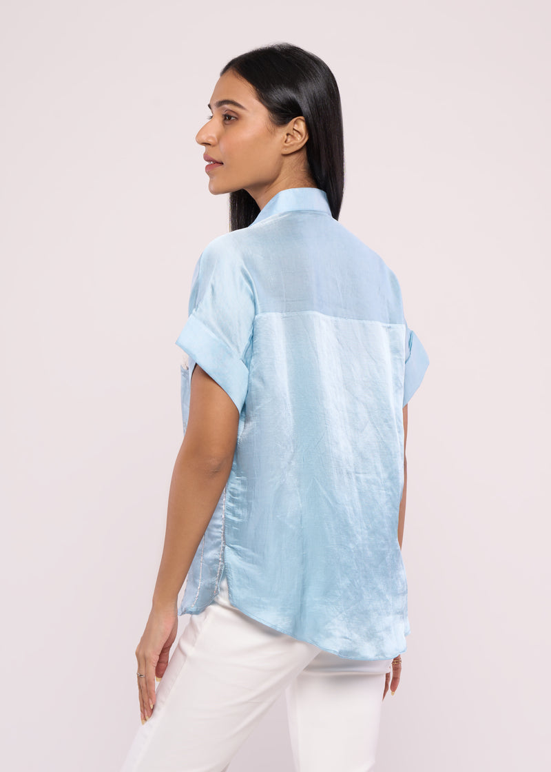 ON CLOUD 9 BLUE SHIRT